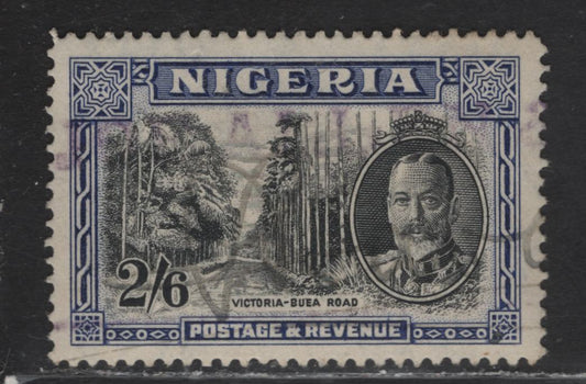 Lot 79 Nigeria (C) SG#42 2/6 Black & Ultramarine King George V, 1936 KGV Pictorial Issue, A Very Fine Used Single, Manuscript Fiscal Cancel