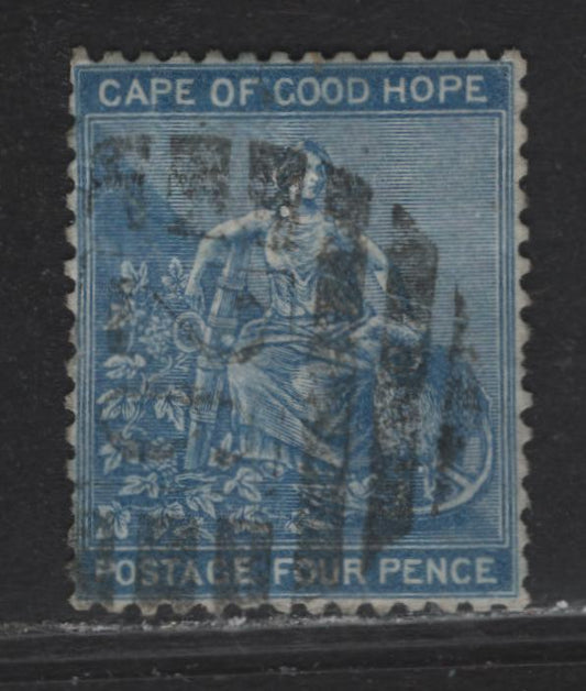 Lot 94 Cape of Good Hope (C) SG#24 4d Pale Blue Seated Hope, 1864-1877 Seated Hope Issue, A Very Fine Used Single, Crown CC Wmk