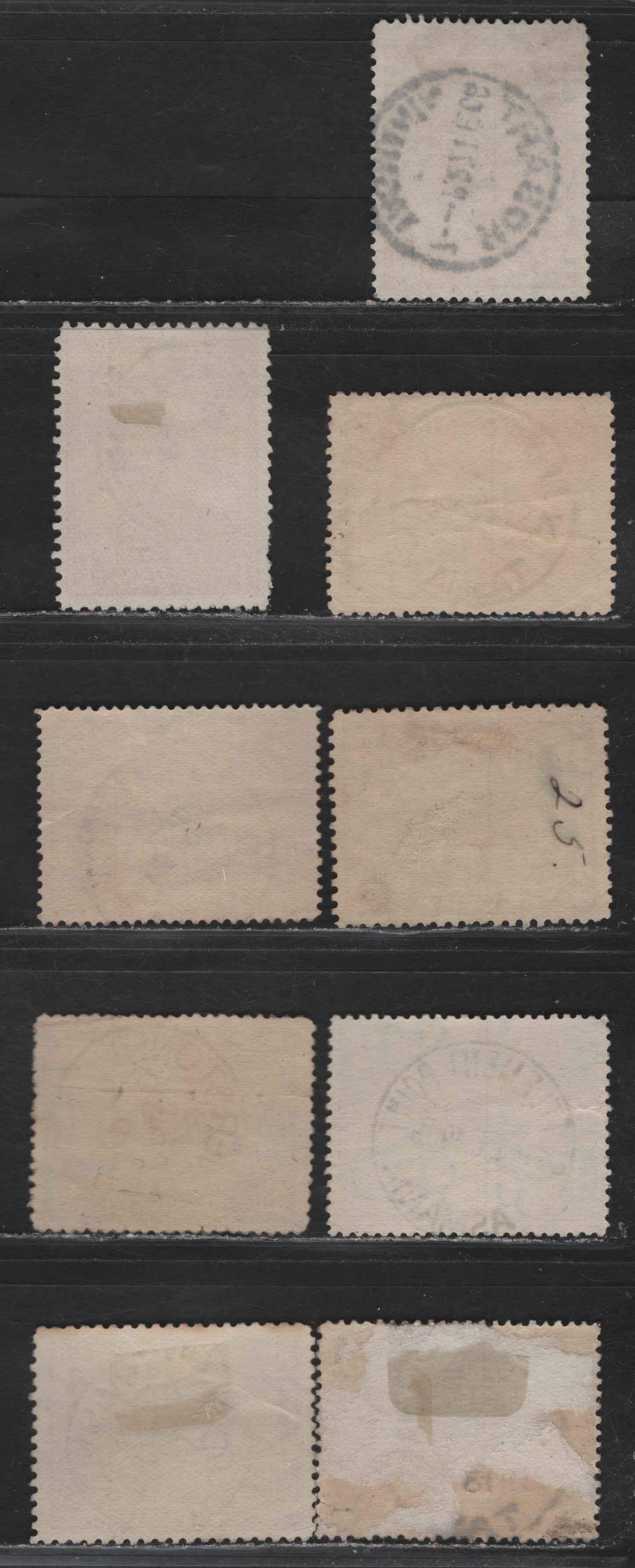 Lot 123 Australia - Tasmania (C) SG#250-a, 251, 251b, 260 1d - 2d Carmine - Violet Pictorials, 1905-1911 Typographed Pictorial Issue, 9 Very Good/Fine/Very Fine Used Singles, CDS Town Cancels