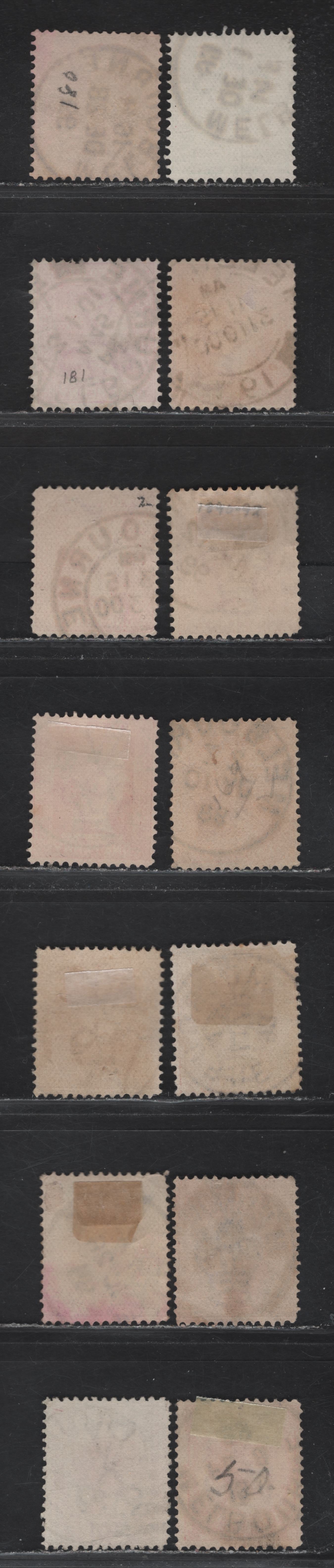 Lot 136 Australia - Victoria (C) SG#299a, 314b, 332,a, 337, 356, 357,a, 359, 1886-1901 Stamp Duty Issues, 14 Fine/Very Fine Used Singles, SON Melbourne Bendigo CDS Cancels
