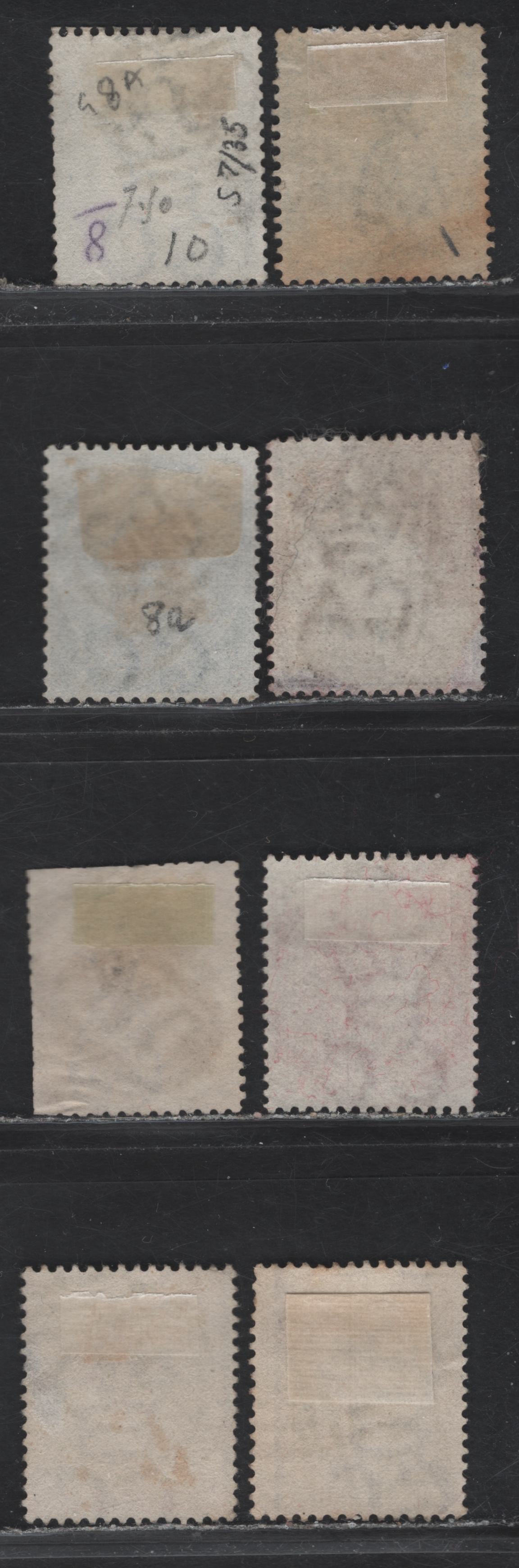 Lot 202 Jamaica (C)  Selection Of Barred Numeral & Ship Cancels On, 1860-70, 1870-83, 1899-91 Queen Victorial Keyplate Issues, 8 G-F Used Singles Including A01 Kingston, 10 Falmouth, A30 Black River, 'B' Ship Mail, A55 MileGully & More