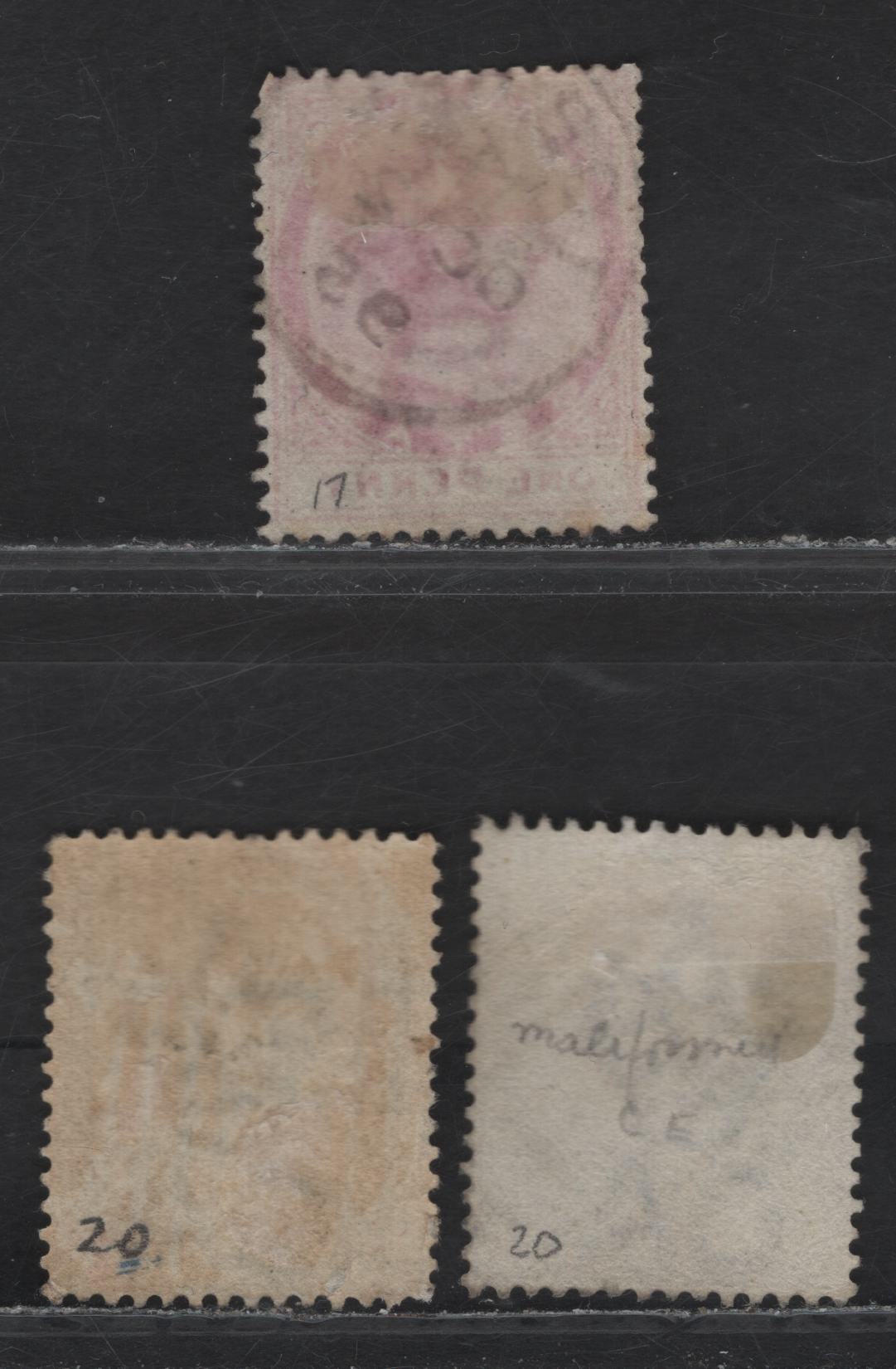 Lot 308 Tobago (C) 1885-1896 Queen Victoria Crown CA Keyplates - A Selection Of CDS and Barred Numeral Cancels