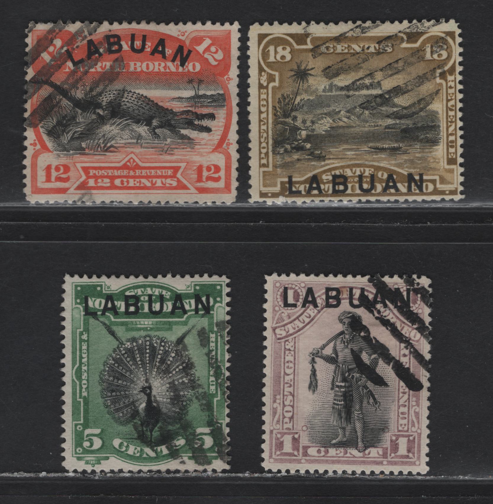 Lot 317 Labuan (C) 1894-1896 Pictorial Issue - A Selection of Bar Grid ...