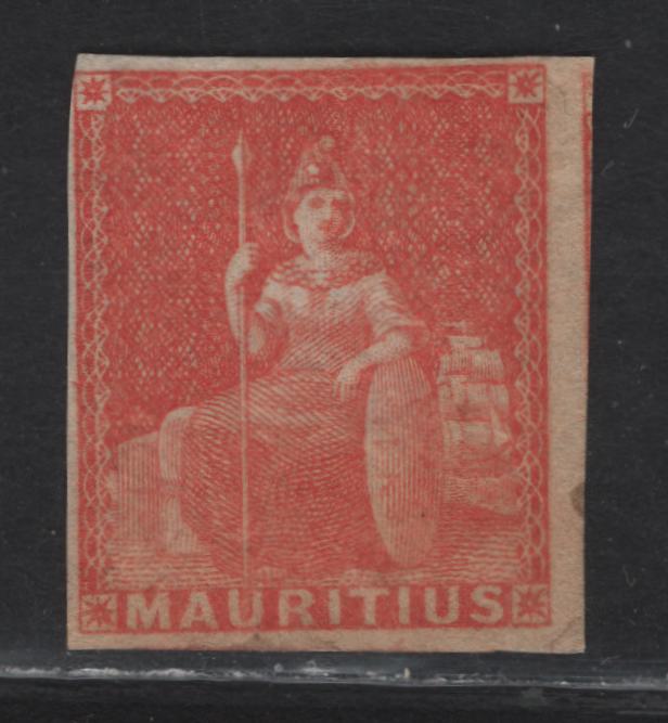 Lot 5 Mauritius SG#28 6d Vermillion Britannia, 1858-1862 Britannia Issue, A Fine Unused Single, No Gum