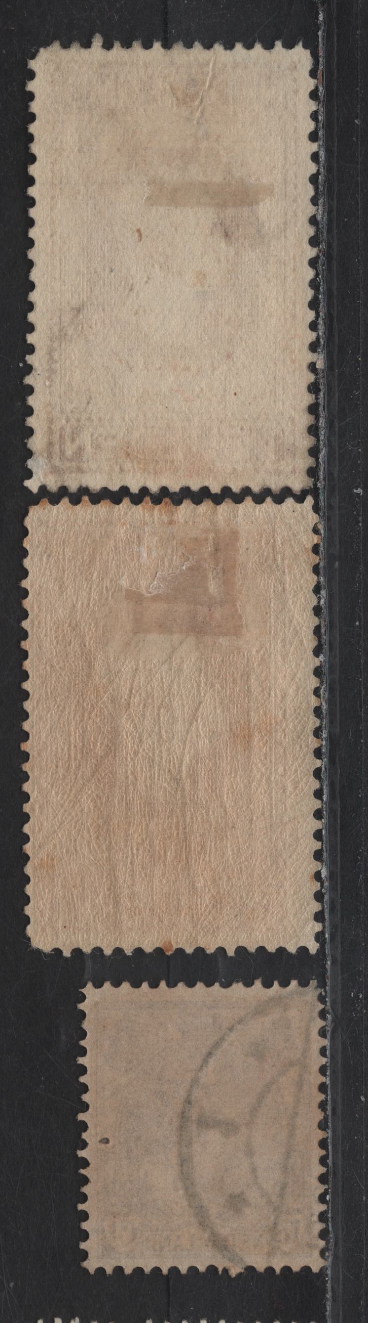 Lot 57 Netherlands SC#71, 95a, 98 17.5c - 1g Violet - Claret Queen Wilhelmina - Dutch Independence, 1898-1924 Queen Wilhelmina - Dutch Independence Issues, 3 Fine/Very Fine Used Singles, Tiny Crease Corner Perf On 1g, Perfs 11.5x11 & 11.5
