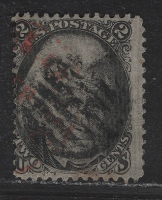 Lot 76 United States SC#73 2c Black Andrew Jackson, 1863-1869 Civil War Issue, A Very Good Used Single