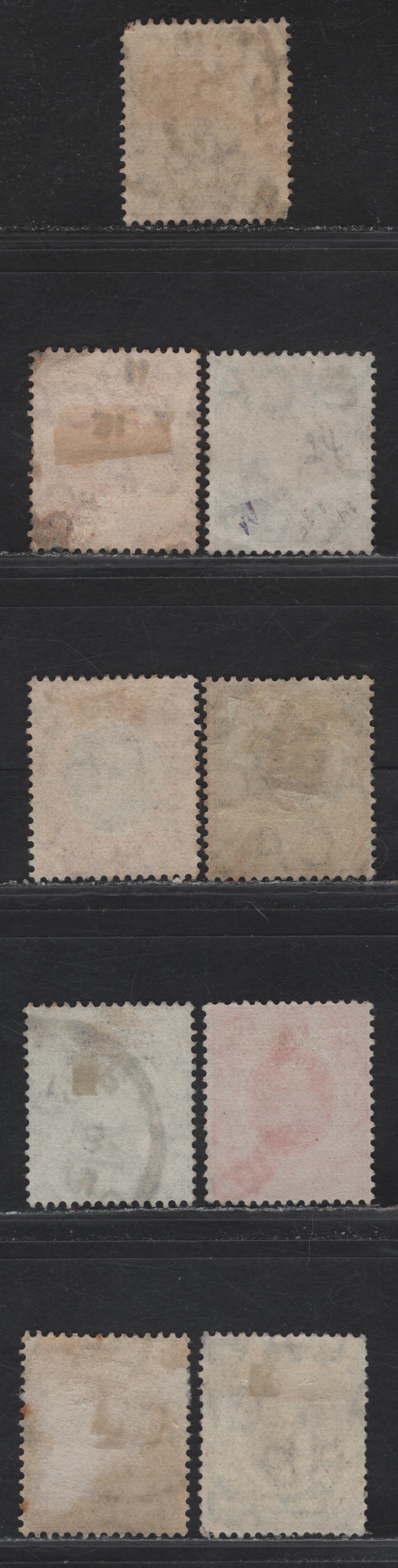 Lot 85 East Africa & Uganda Protectorates (C) SG#18, 25, 34, 36, 42, 44-46, 47a 1a - 10c Gray Black & Red - Orange King Edward VII - King George V, 1904-1921 King Edward VII - KGV Keyplates Issue, 9 Very Good/Fine/Very Fine Used Singles