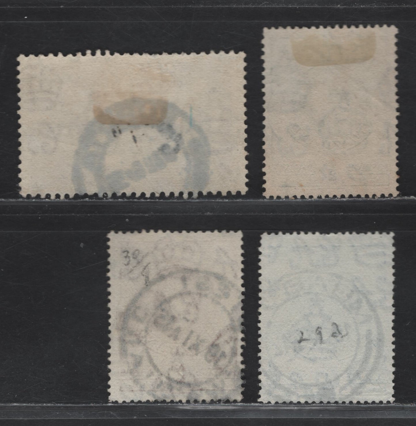 Lot 169 Swaziland (C) SG#24,28,30a,31a, 1938 Sliver Jubilee - 1938-1954 King George VI Definitives Issues, 4 F&VF Used Singles With SON Town Cancels Incl. Kubota, Stegi, Mbubane