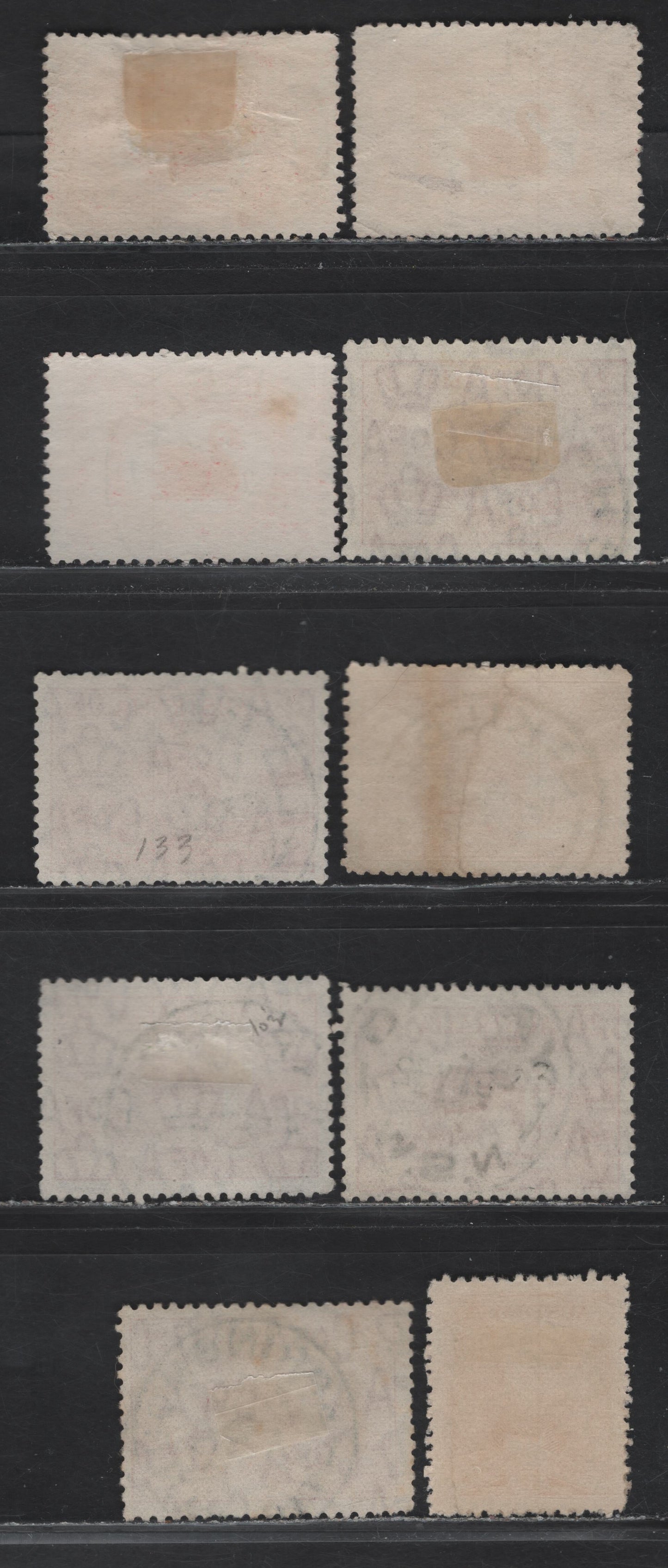 Lot 19 Australia (C)  SG#116-117, 141, 144 1.5d - 2d Dull Scarlet - Scarlet Western Australia (C)  - Sydney Harbor Bridge, 1929-1932 Western Australia (C)  - Sydney Harbor Bridge Issues, 10 Fine/Very Fine Used Singles, SON Town Cancels