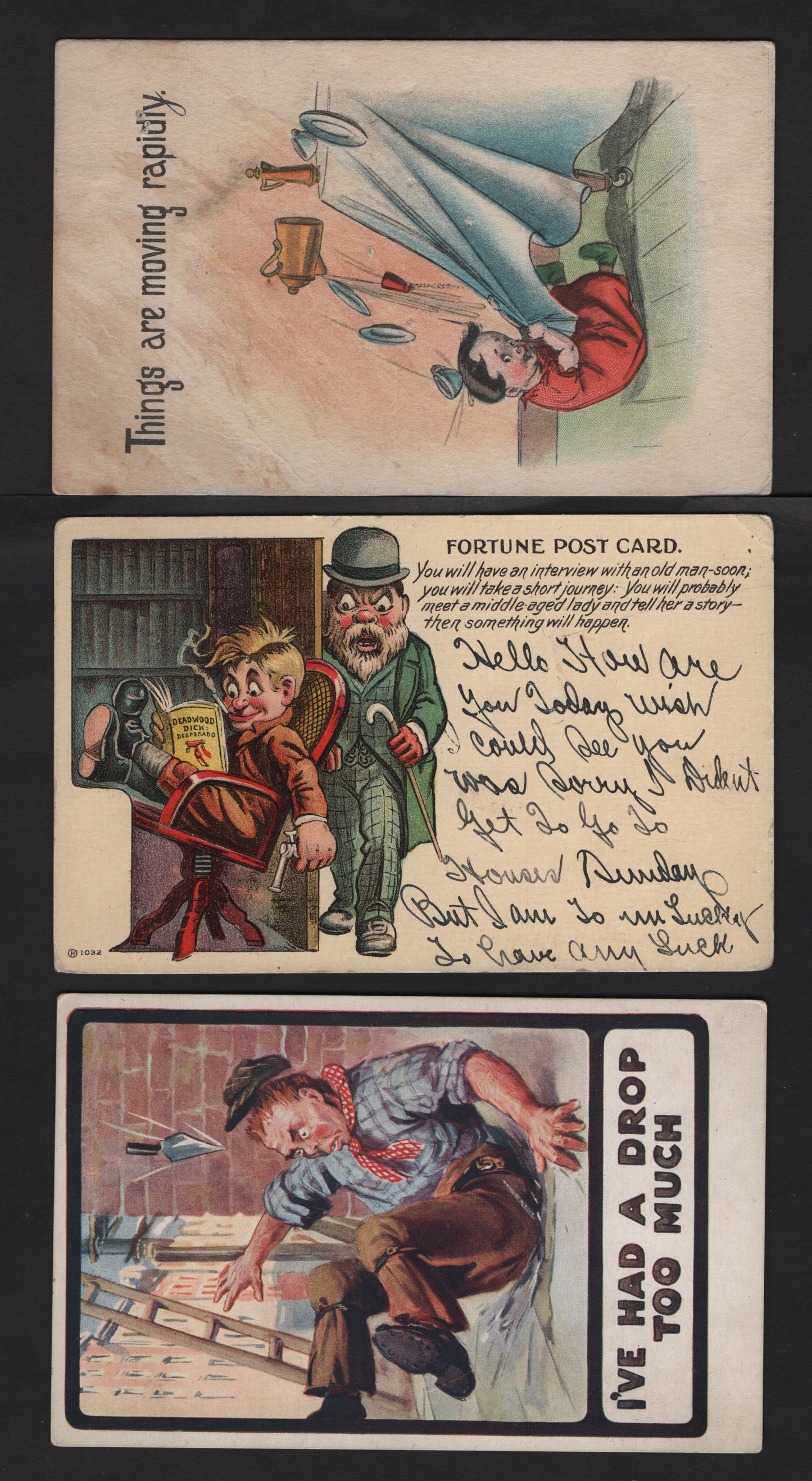 Lot 215 Canada/USA/Netherlands Unlisted   Various Humourous Subjects, 1900's-1970's All Depicted On A Selection of 8 Postcards, 8 VF Postcards A Few Minor Edge Dings, Interesting Group