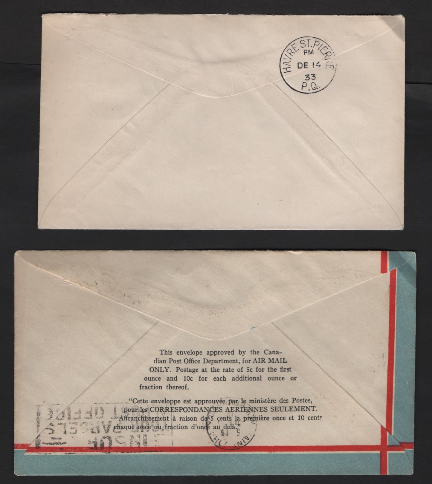 Lot 223 Canada C1, C3 5c, 6c on 5c Olive Brown Allegorical Figures, 1928-1932 Scroll & Surcharges Issue, 4 F-VF First Flight Covers AAMC#2909 Ottawa-St. John; 3105 Winnipeg-Pembina; 3133 Opening Of Vancouver Airportand 3351 Sept Illes-Havre St. Pierre