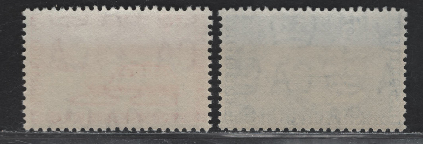 Lot 255 British Antarctic Territory (C) SG# 12-13 2/6d Blue & 5/- Red Orange & Rose Red, 1963-1969 Pictorial Definitives, 2 VFNH Singles