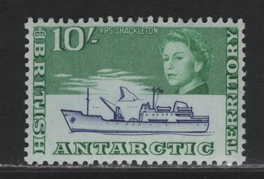 Lot 256 British Antarctic Territory (C) SG#14 1/- Deep Ultramarine & Emerald R.R.S Shackleton, 1963-1969 Pictorial Issue, A VFNH Single