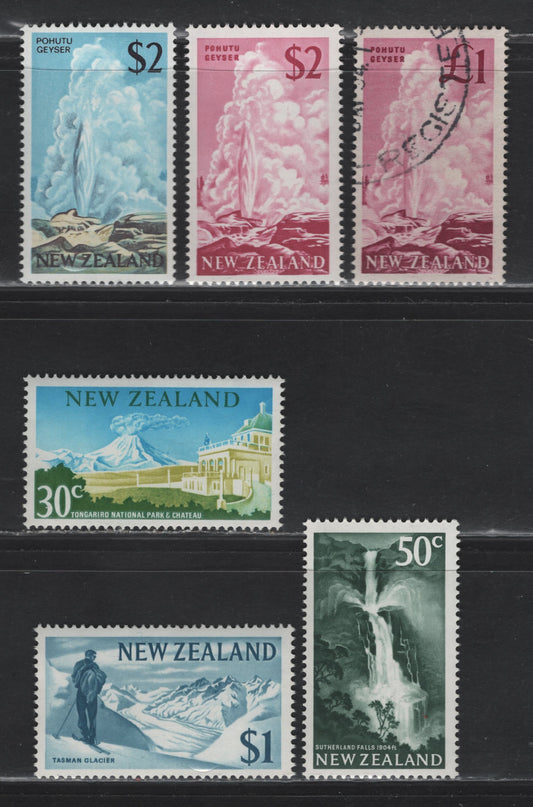 Lot 352 New Zealand (C) SG#802, 859-862, 879 30c - £1 Multicolored , 1960-1970 Pre-Decimal & Decimal Definitive Issues, 6 F/VFNH & Used Singles