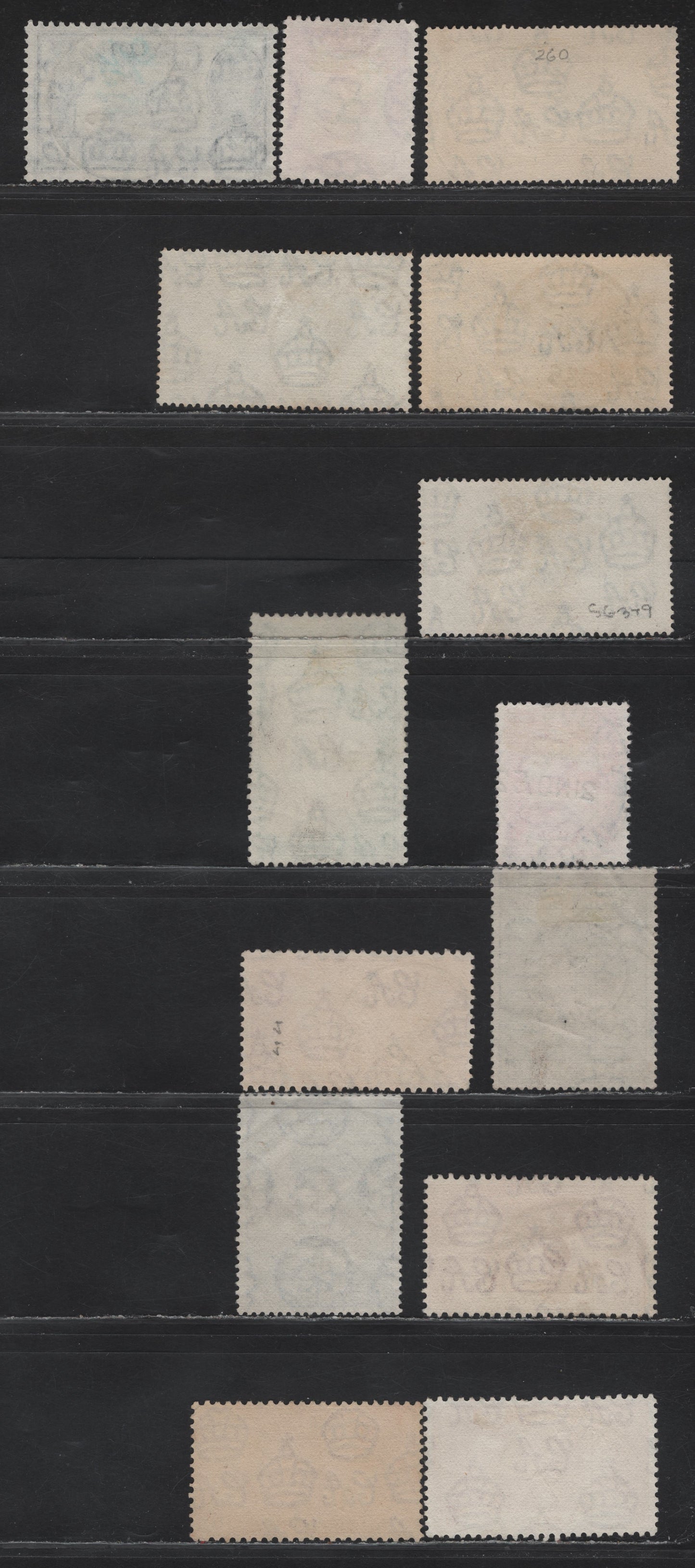 Lot 45 Ceylon (C) SG#379, 383, 402, 405, 412, 415-416 6c - 30c Ultramarine & Gray - Carmine & Yellow Silver Jubilee - Pictorials, 1935-1950 Silver Jubilee - Pictorial Definitives, 14 Fine/Very Fine Used Singles, SON Town Cancels Other Than Colombo