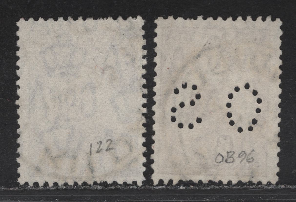 Lot 8 Australia (C)  SG#O114, 133 6d - 9d Chestnut Brown - Violet Kangaroo & Map, 1929-1934 Kangaroo & Map Issue, 2 Fine Used Singles, 6d Is Perf OS, Small Multiple & C of A Wmks, August 11 1932 Bendigo & Nov 16 1933 Klda St CDS Cancels For Victoria.