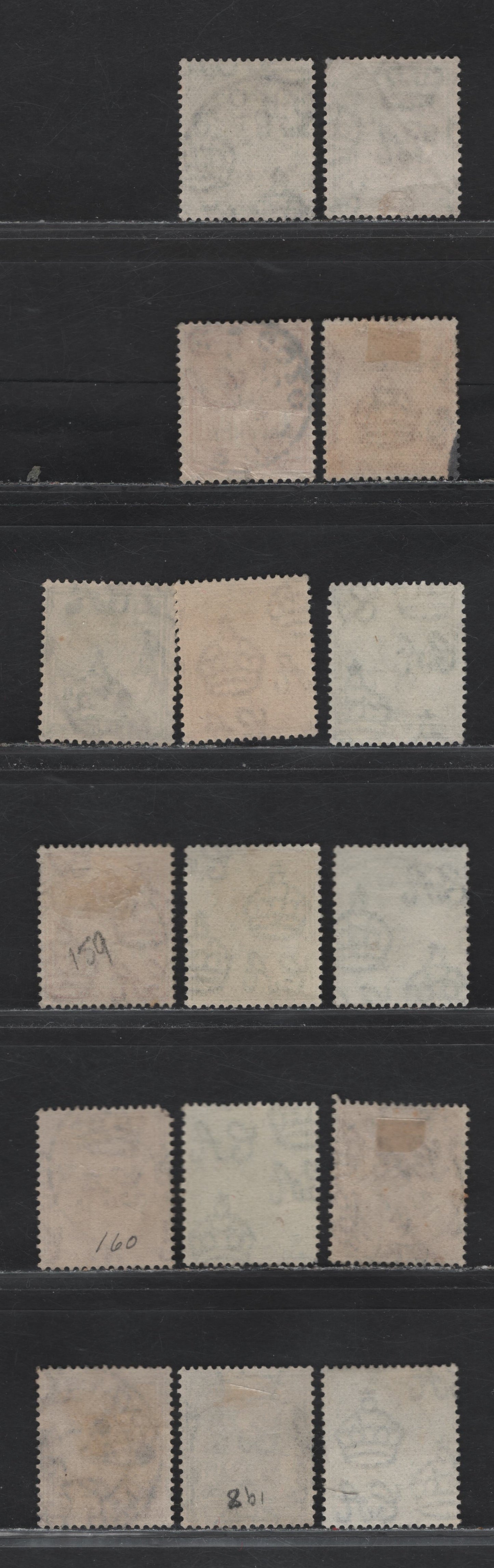 Lot 88 Malta  (C)  SG#158-160, 175, 178-179, 193-194, 198 1/4d - 2.5d Brown - Blue , 1926-1930 King George V Coat of Arms Keyplate Issue, 16 Fine/Very Fine Used Singles, SON Town Cancels Including Valetta, Cospicua, Victoria & Notagill