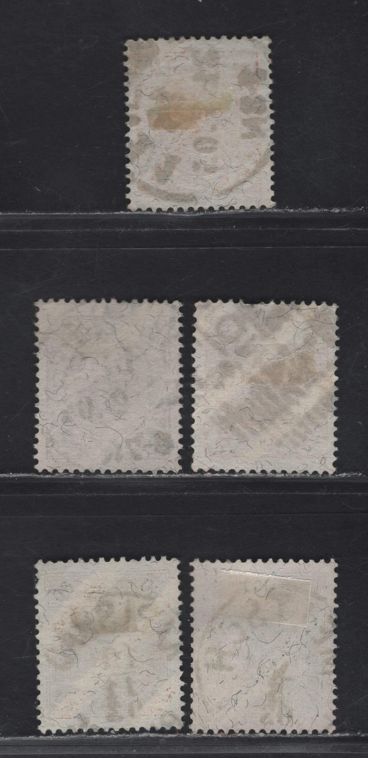Lot 12 Austria SC#72a, 79, 82a, 91b 3h - 60h Brown Franz Josef, 1901-1904 Franz Josef Sideface Issue, 5 Very Fine Used Singles, Varnish Bars & SON Town Cancels, Including Mellsch In the Czech Republic