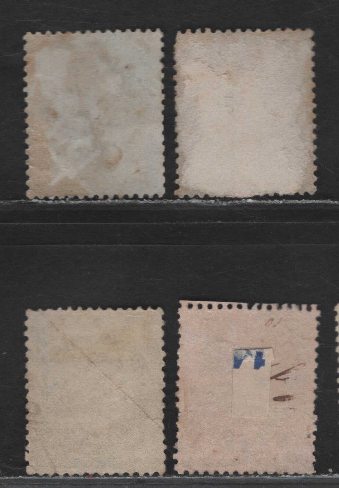 Lot 126A France SC#28b, 33, 62 80c - 30c Carmine Rose - Brown on Yellowish , 1862-1875 Perforated Napoleon III - Ceres Issues, 4 Very Good/Fine Used Singles, Paris Central Bureau Dotted Star Cancels, Numbers Include #1, #20, #26 and #1