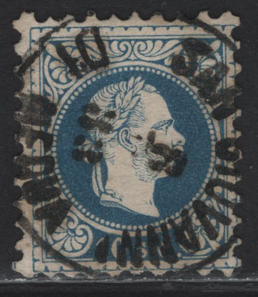 Lot 15 Albania SC#2A258 10gld Blue Franz Josef, 1876-1883 Franz Josef Sideface Issue, A Very Fine Used Single, San Giovanni DI Medua Cancel, Dated August 1883