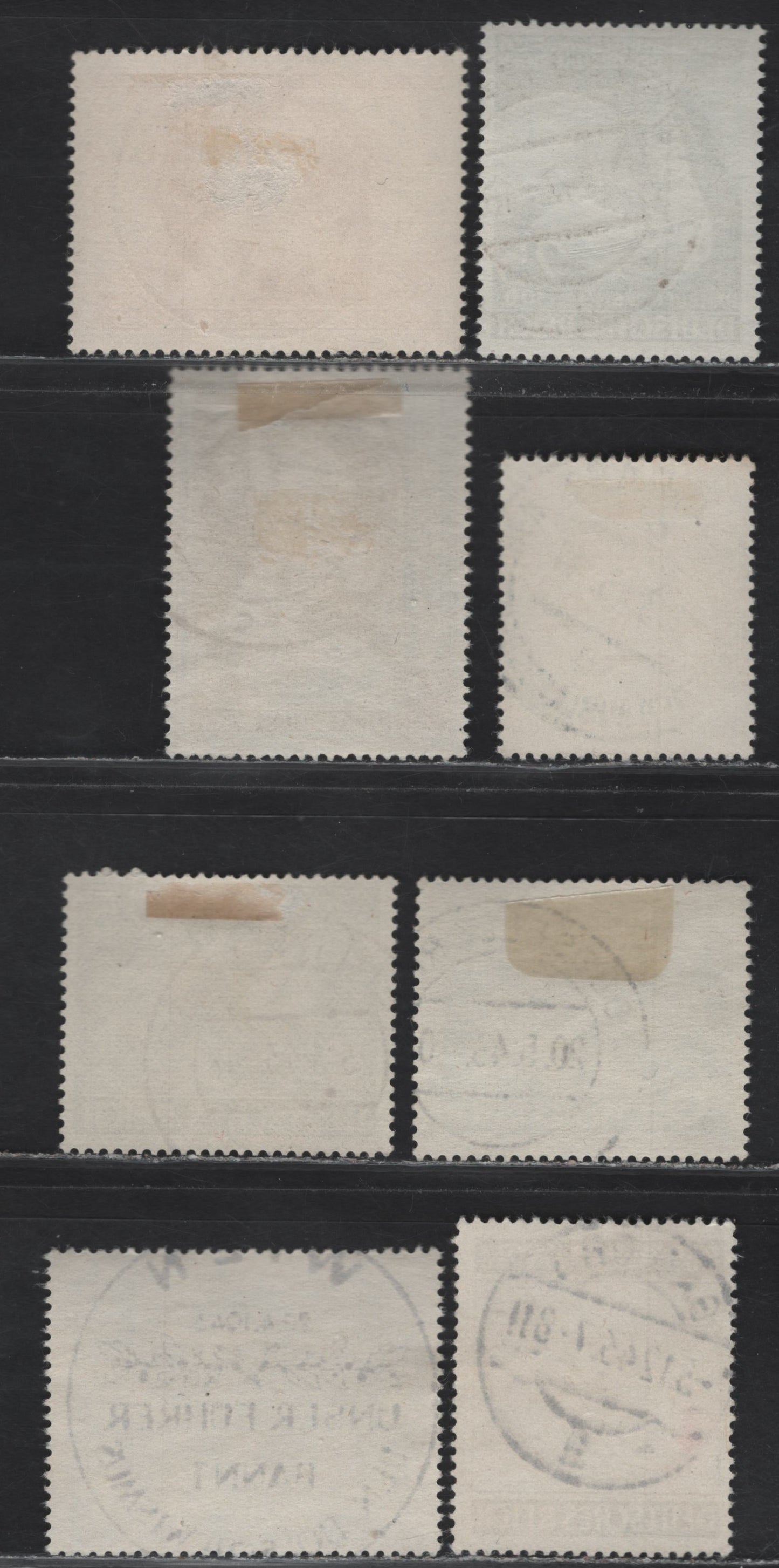 Lot 171 Germany SC#B191, B211, B213, B217, B226, B230, B233, B244 25pf +100pf - 6pf+4pf Saphire - Violet Black Race Horse - Race Horse, 1941-1943 Blue Ribbon Race - Grand Prize ofd the Freudineau, 8 Fine & VF Singles All With SON CDS Town Cancels