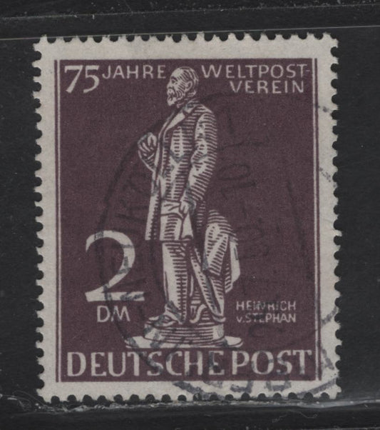 Lot 175 Germany - Berlin SC#9N41 2DM Brown Violet Von Stephan, 1949 UPU Issue, A VF Single With SON July 29, 1950 Berlin Cancel