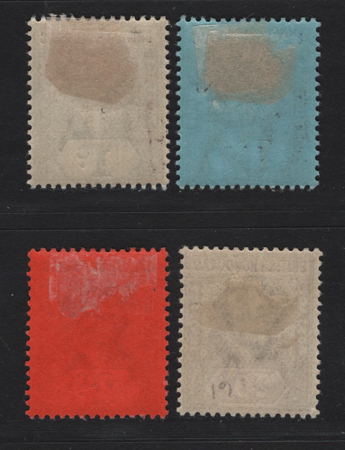 Lot 228 British Honduras SG#80-83 1c - 20c Gray Green & Green - Dull & Bright Purple King Edward VII, 1902-1904 King Edward VII Imperium Keyplate Issue, 4 F/VFOG Singles, Crown CA Wmk
