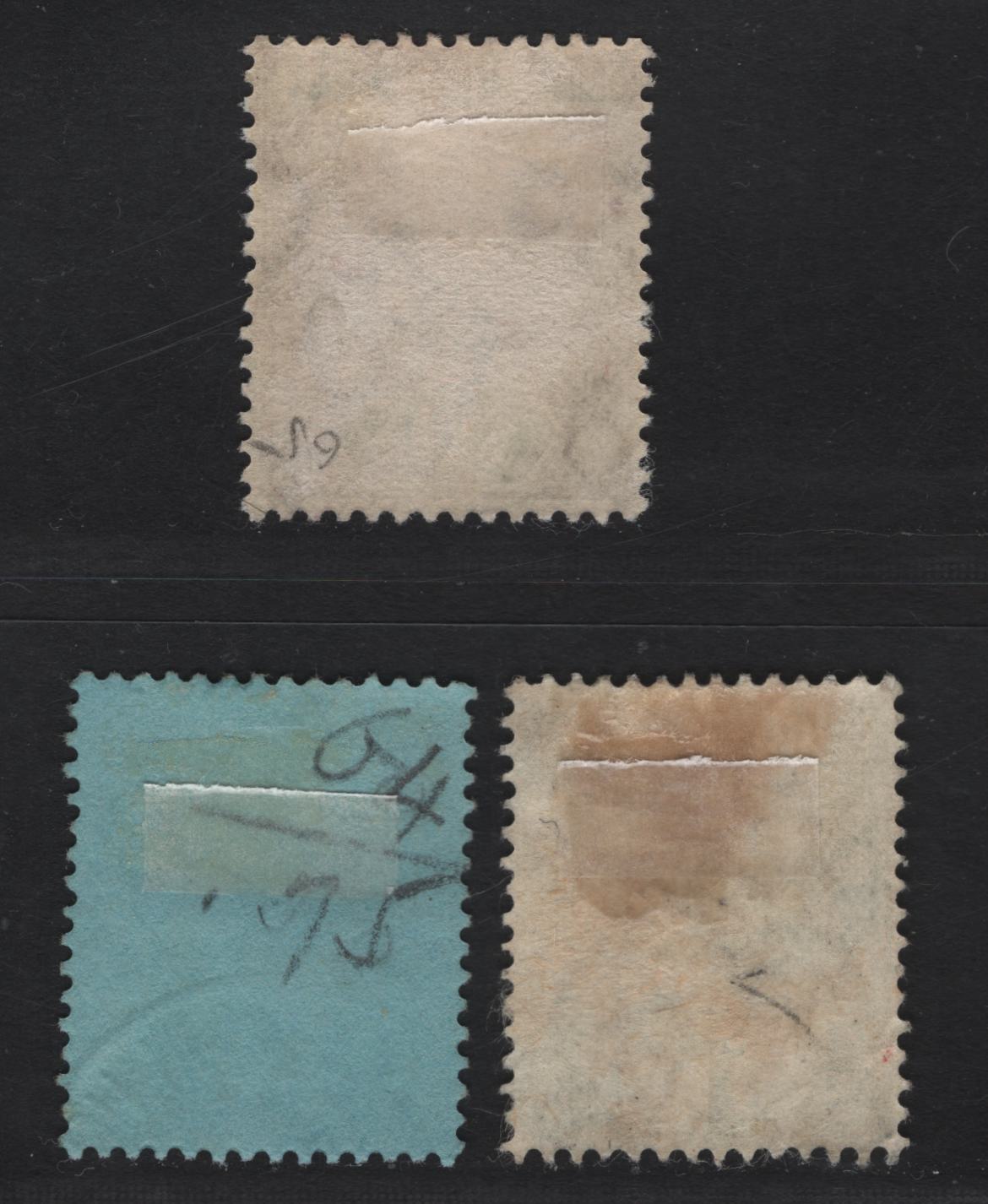 Lot 234 British Honduras SG#84a, 86-87 1c - 10c Gray Green & Green - Dull Purple & Emerald Green , 1904-1907 King Edward VII Imperium Keyplate Issue, 3 Fine/Very Fine Used Singles, Key Stamp Is The 10c And Has A SON April 12 1912 Belize CDS Cancel