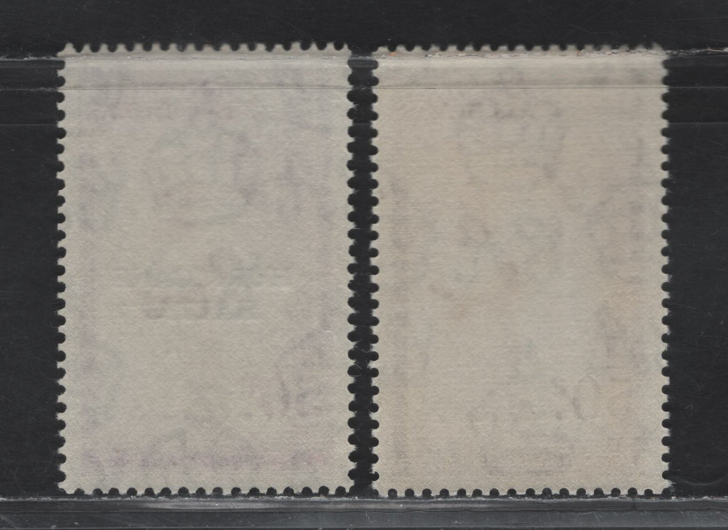 Lot 254 British Honduras SG#187a, 201 50c Pale Yellow Brown & Pale Purple & Normal Yellow Brown & Reddish Purple Queen Elizabeth II, 1953-1962 QE II Pictorial Issue, 2 VFNH Singles, Hurricane Hattie Overprint
