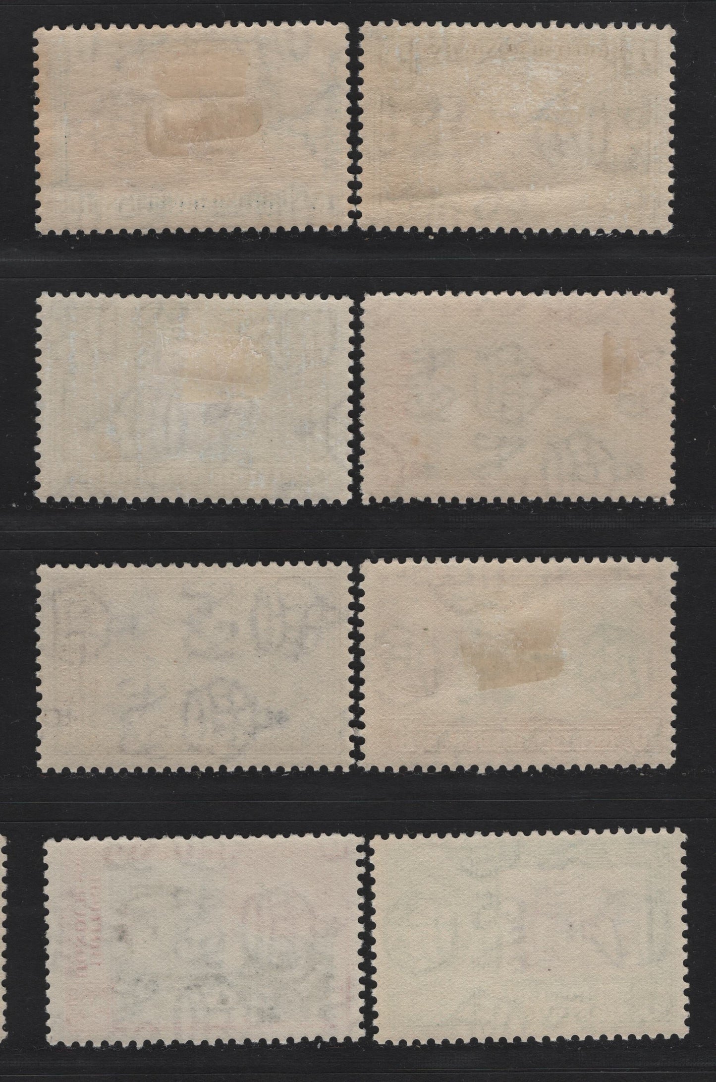 Lot 256 British Honduras SG#150-156, 151a 1c - 15c Bright Magenta & Green - Brown & Light Blue King George VI, 1938-1947 KGVI Pictorial Issue, 8 F/VFOG Singles, Both Perfs Of 2c