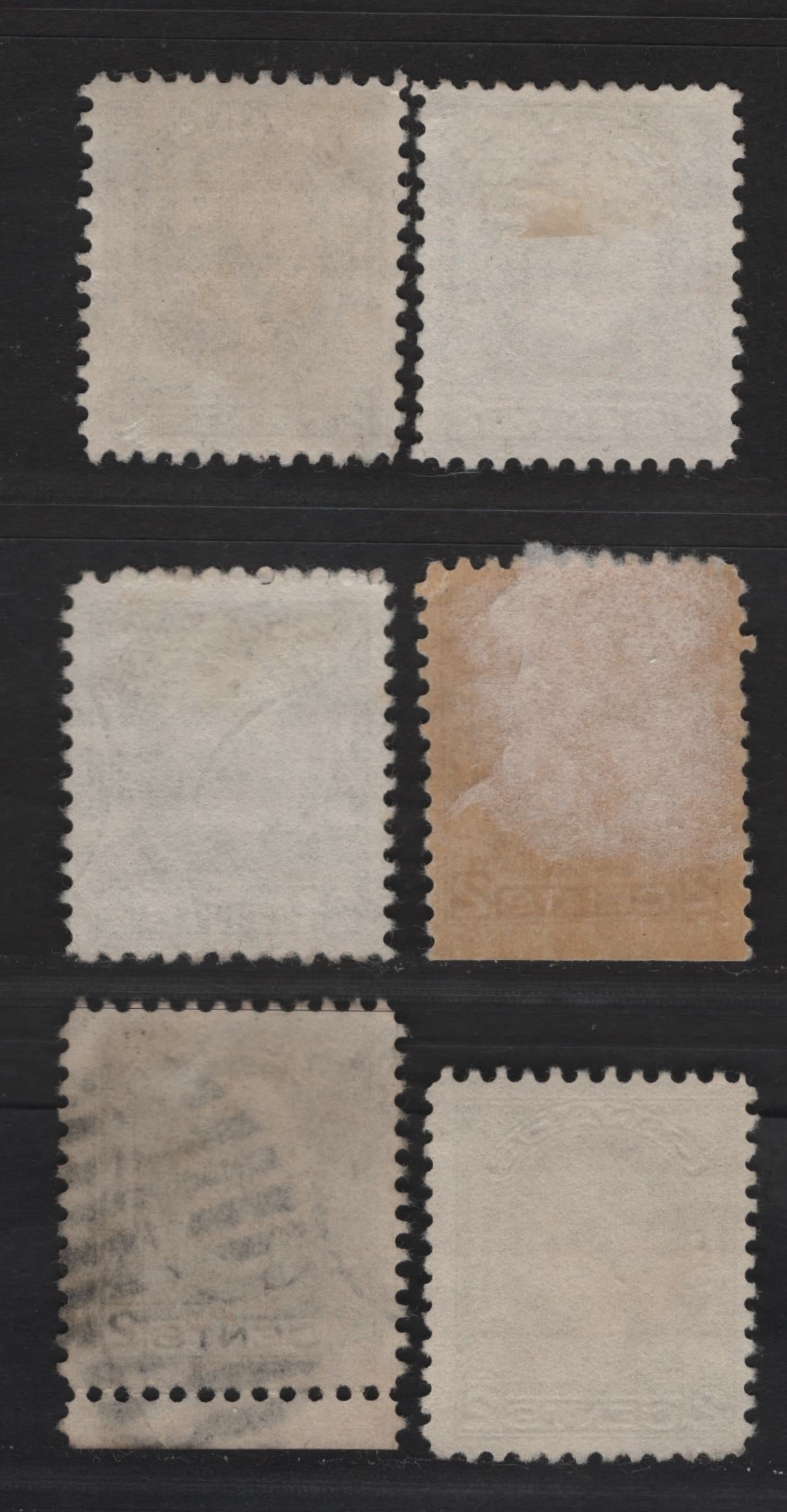 Lot 281 Canada #196, 196as 2c Dark Brown, Brown & Black Brown King George V, 1932 Medallion Issue, 6 Fine/Very Fine Used Sheet & Booklet Singles, Variety Of Papers, Perfs & Design Sizes