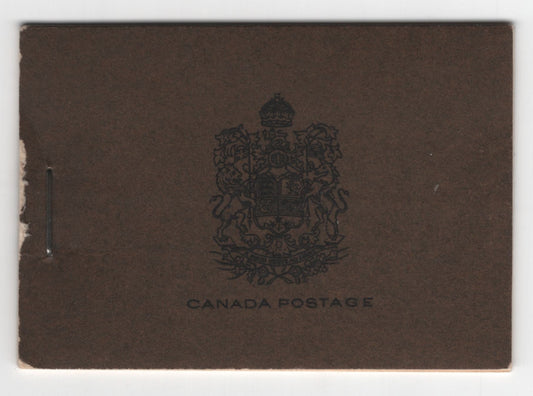 Lot 283 Canada (C) #BK21b 2c Dark Brown King George V, 1932 Medallion Issue, 2 FNH Booklet Panes Of 6, Dry Rotary Press Printing, BABN-II, The Cover Contains Type 2 Interleaves With ;Register All Letters Of Value".