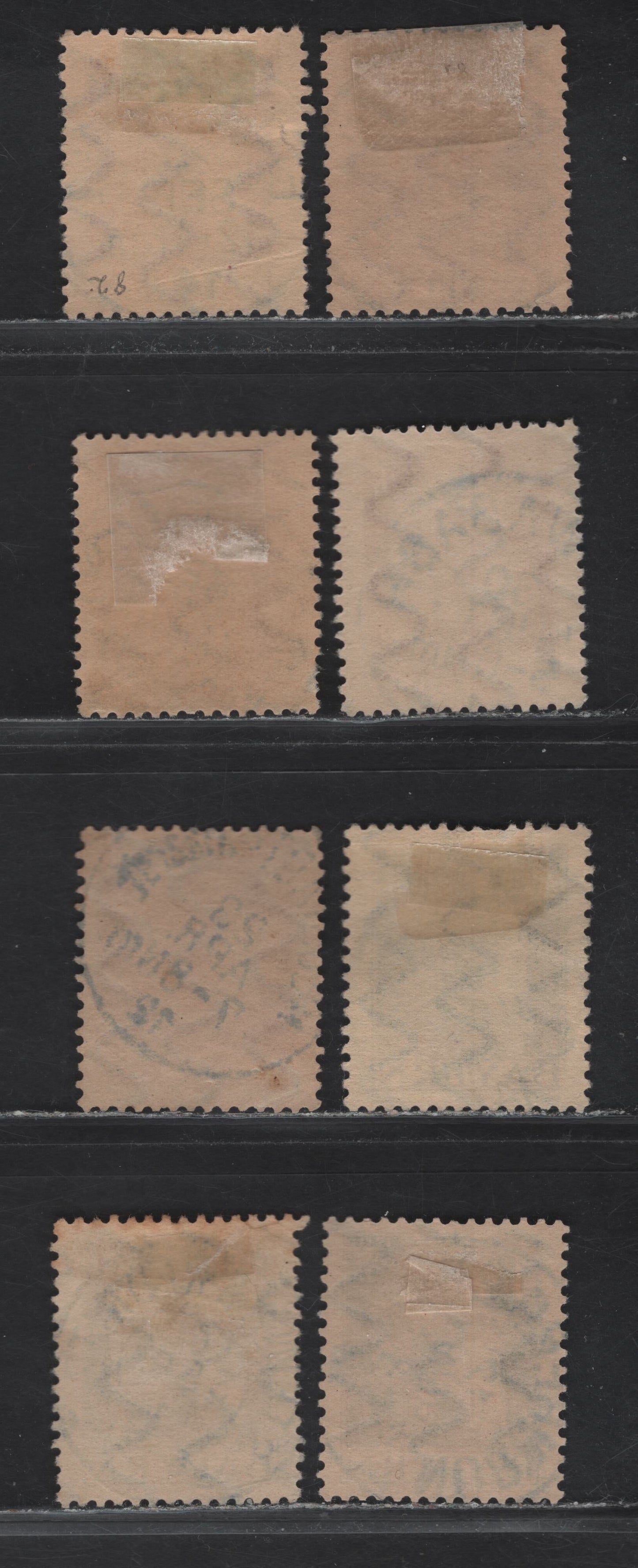 Lot 30 Bavaria SC#82-83(Michel 81I-II, 82I-II) 30pf Orange Buff On Buff, 40pf Olive Green On Buff, 1911 Prince Regent Leopold Issue, 8 F&VF Used Singles Types I & II, W/ SON Town Cancels