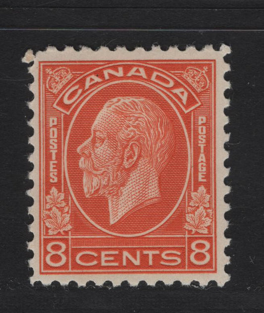 Lot 333 Canada #200 8c Orange King George V, 1932 Medallion Issue, A VFOG Single, BABN-II Paper, Perf 10.75, 18.4x22mm.