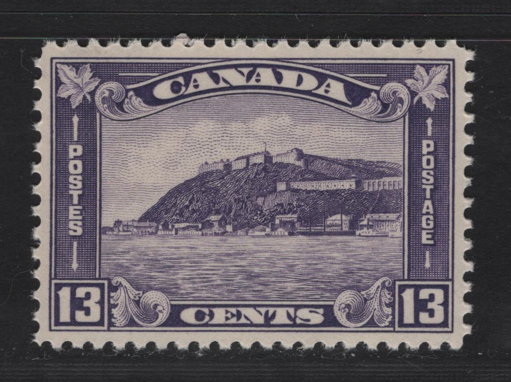 Lot 335 Canada #201 13c Bluish Slate Quebec Citadel, 1932 Medallion Issue, A VFNH Single, BABN-II Paper, Perf 10.9
