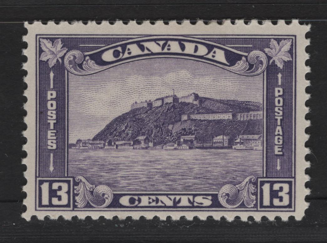 Lot 338 Canada #201 13c Bluish Slate Violet Quebec Citadel, 1932 Medallion Issue, A VFOG Single, BABN-II Paper, Perf 10.9x10.8