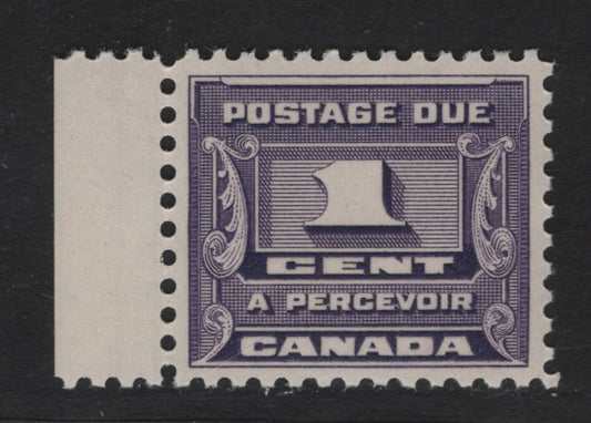 Lot 351 Canada (C) #J11 1c Full Violet Numeral, 1933-1934 Third Postage Due Issue, A VFNH Single, BABN-BBB Paper, Perf 10.9, 21.9x18.7mm.