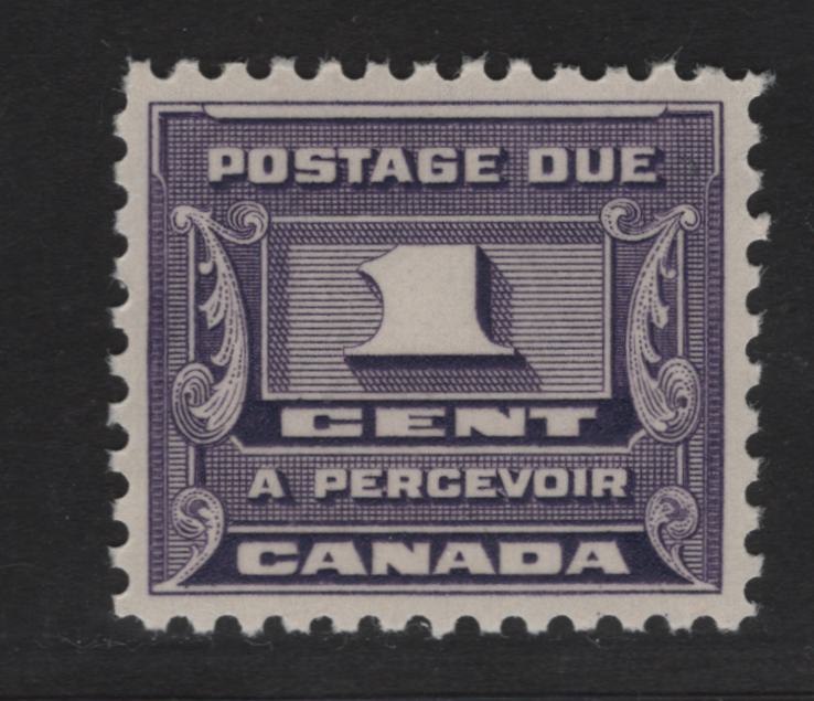 Lot 352 Canada #J11 1c Dull Violet Numeral, 1933-1934 Third Postage Due Issue, A VFNH Single, BABN-BBB Paper, Perf 10.9x10.8, 21.9x18.6mm.