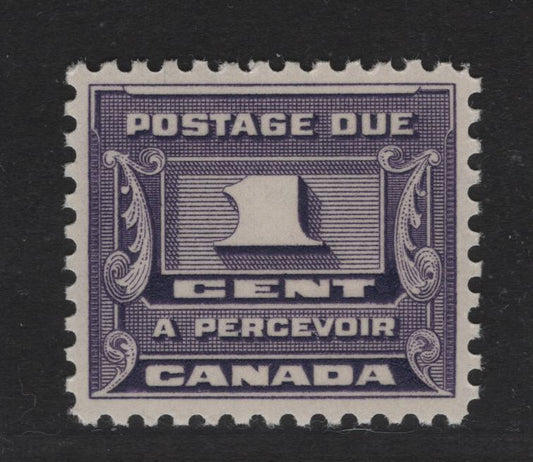 Canada #J11 1c Dull Violet Numeral, 1933-1934 Third Postage Due Issue, A VFNH Single, BABN-BBB Paper, Perf 10.9x10.75, 21.9x18.6mm.