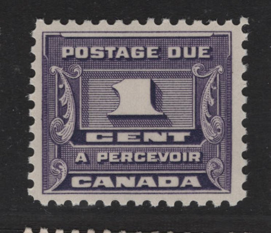 Lot 354 Canada #J11 1c Dull Violet Numeral, 1933-1934 Third Postage Due Issue, A VFNH Single, BABN-CCC Paper, Perf 10.9x10.75, 21.9x18.6mm.