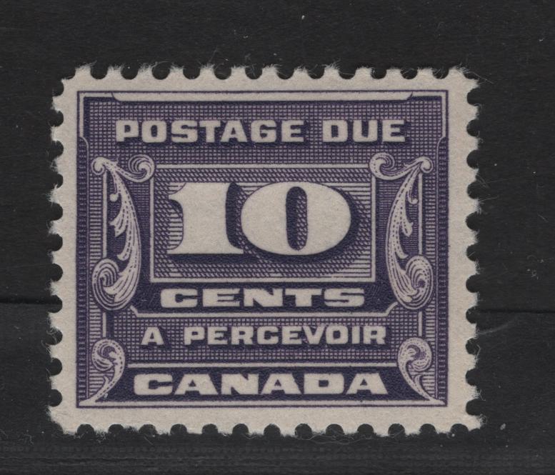 Lot 374 Canada #J14 10c Bluish Violet Numeral, 1933-1934 Third Postage Due Issue, A FOG Single, BABN-II Paper, Perf 10.8, 21.75x18.6mm.