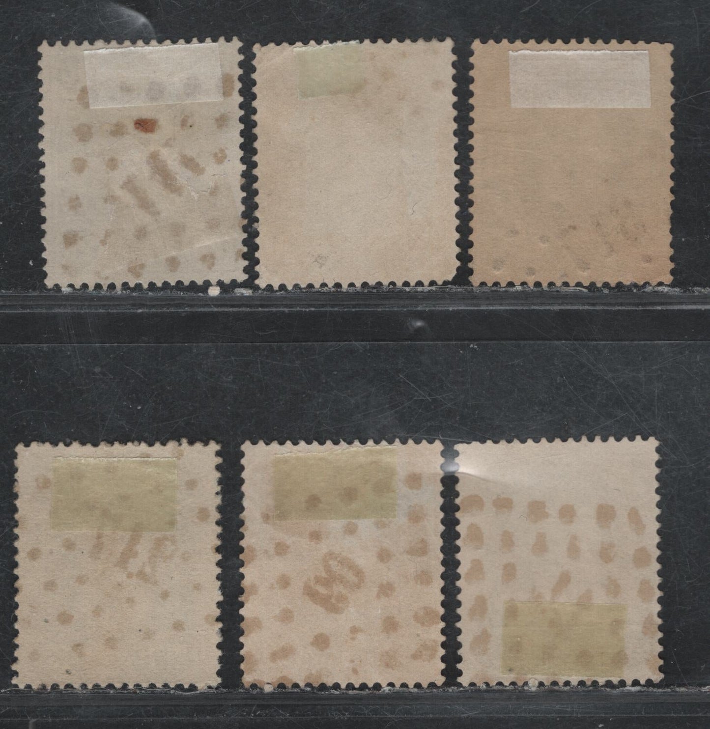 Lot 61 Belgium SC#32,33 10c Green & 20c Blue & Light Ultra, 1869-1870 King Leopold I Sidefaces Issue, 6 VG-VF Used Singles Selection Of Diamond Dotted Cancels With #317,141,217,215,77 & 60