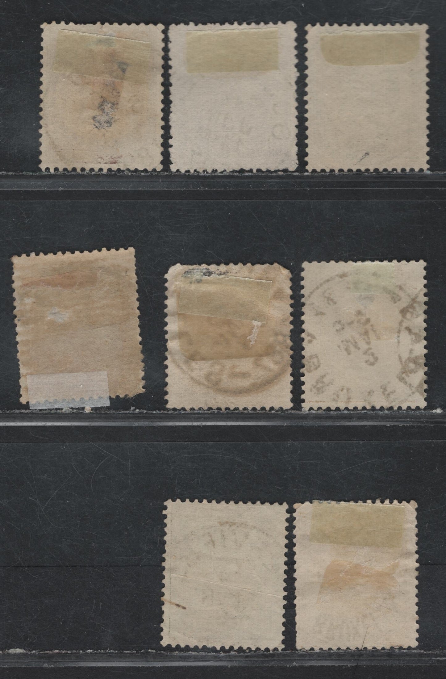 Lot 65 Belgium SC#56,56b,57,58, 1886-1891 King Leopold I Sidefaces Issue, 8 VG-VF Used Singles With SON Town Cancels Incl. Gosselies, Veruiers, Mons Station, Ath, Port de Flandrei Brussels, Lodelin Sori