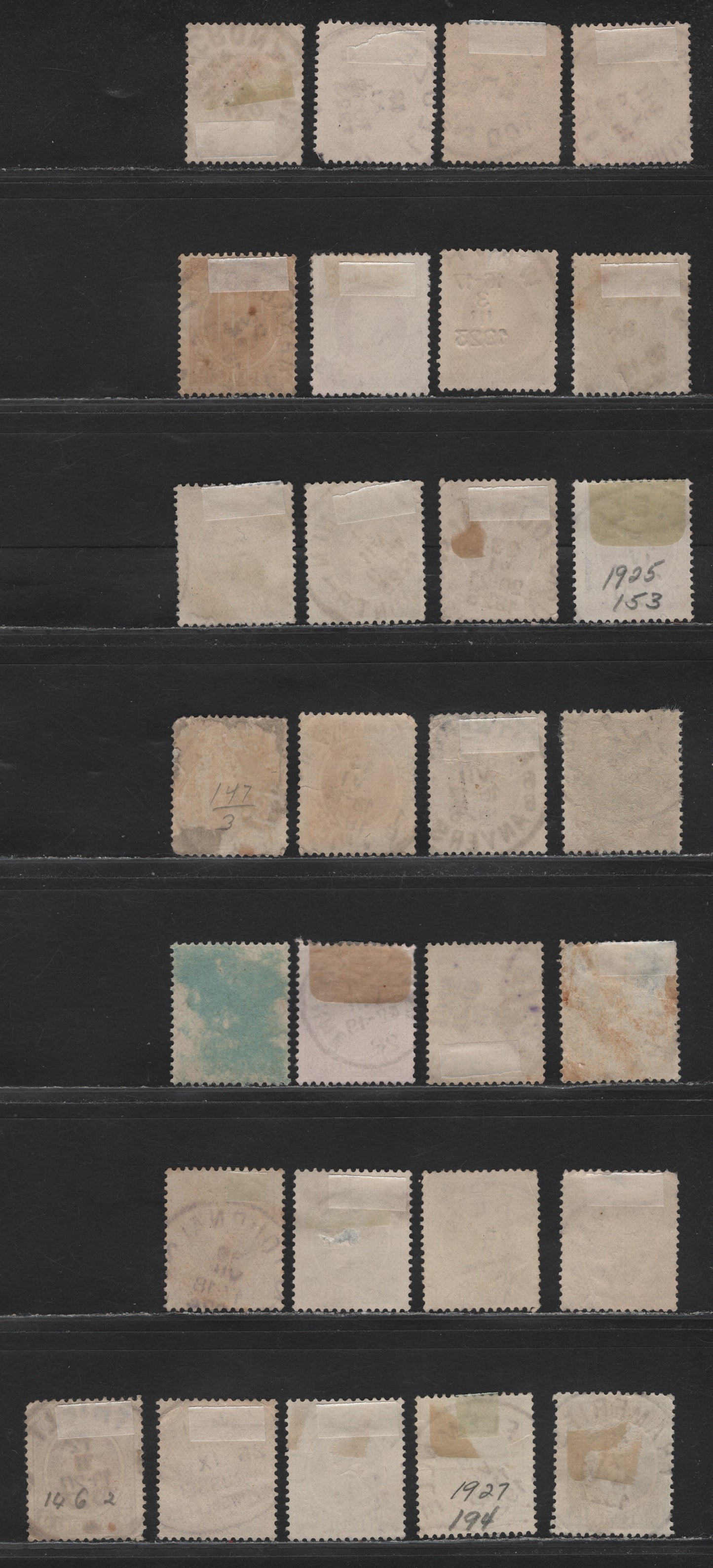 Lot 76 Belgium SC#145/194 3c Fawn - 1.75fr On 1.5fr Bright Blue, 1922-1927 King Albert Keyplates Issue, 28 F&VF Used Singles All With SON Town Cancels Rather Than The Usual Machine Cancels Often Found On This Issue