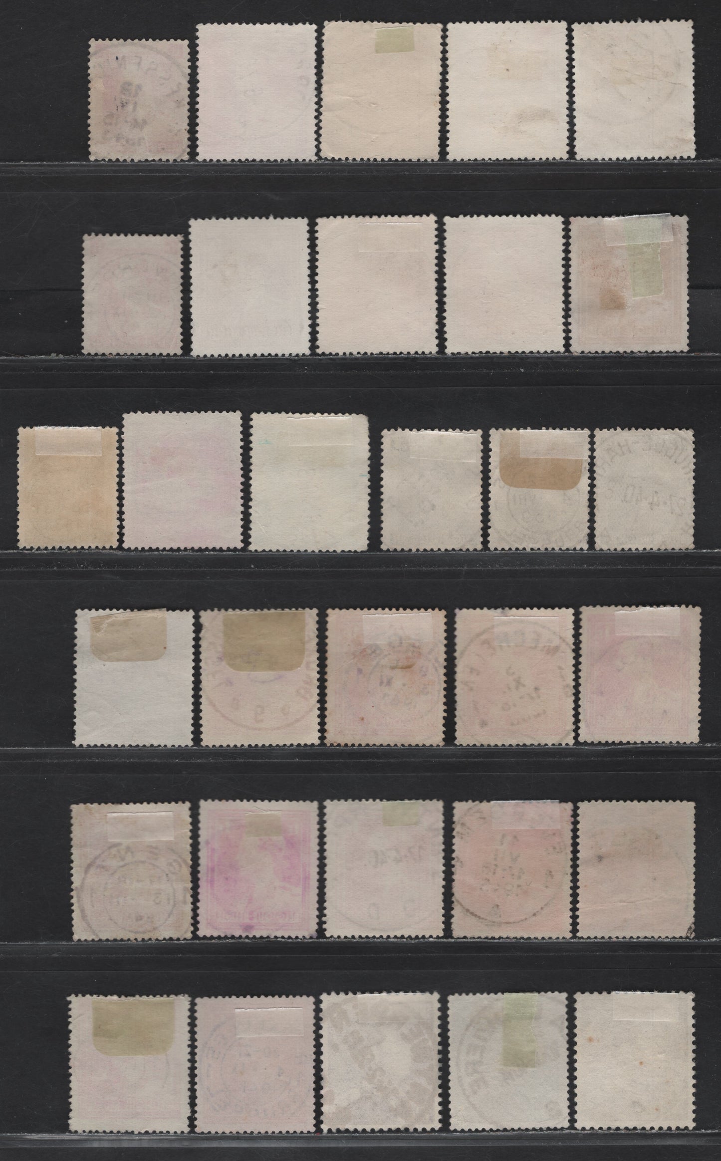 Lot 79 Belgium SC#283/302 70c Brown - 10fr Violet Brown, 1936-1956 King Leopold III Photogravure Definitives Issue, 29 F&VF Used Singles All With SON Town Cancels