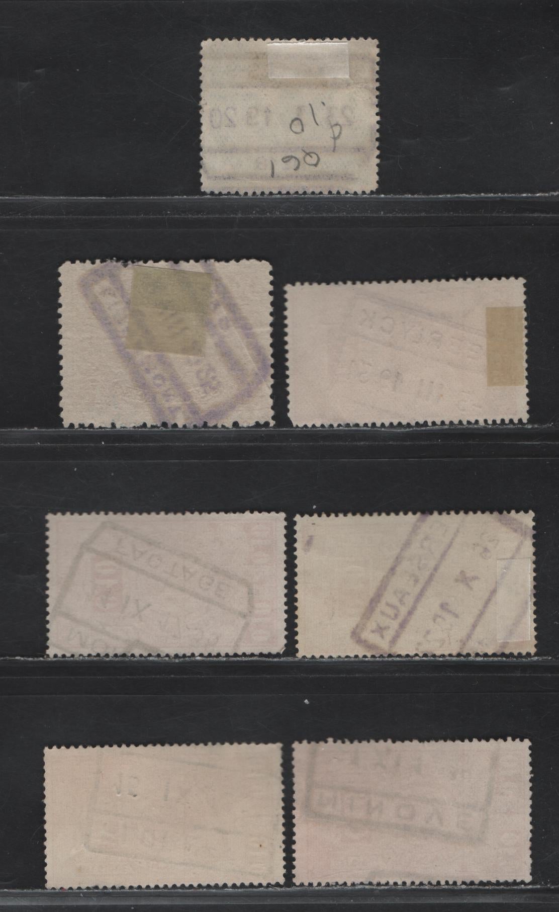 Lot 87 Belgium SC#Q61/Q147 10c Pale Blue - 70c Dark Brown, 1916-1940 Parcel Post Issue, 35 VG&F Used Singles All With SON Boxed Parcel Cancels