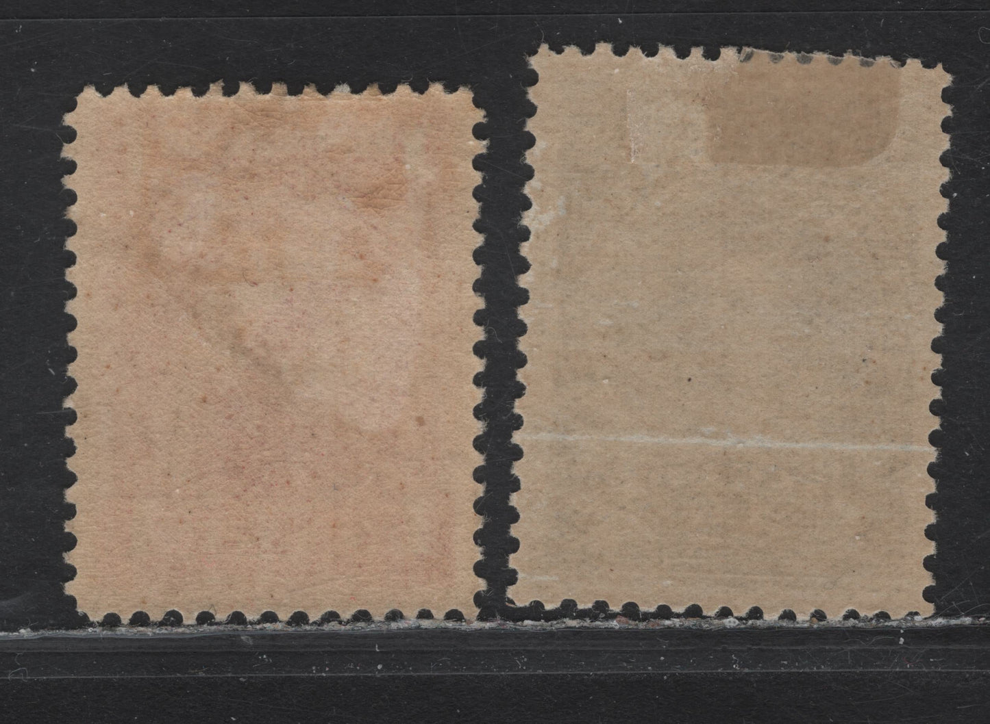 Lot 103 Newfoundland #78, 79 1/2c Olive Green & 1c Carmine Rose, 1897-1901 Royal Family Issue, 2 VFOG Single On Papers ABNN-J & ABNN-A, Perfs 12 & 11.75x11.9