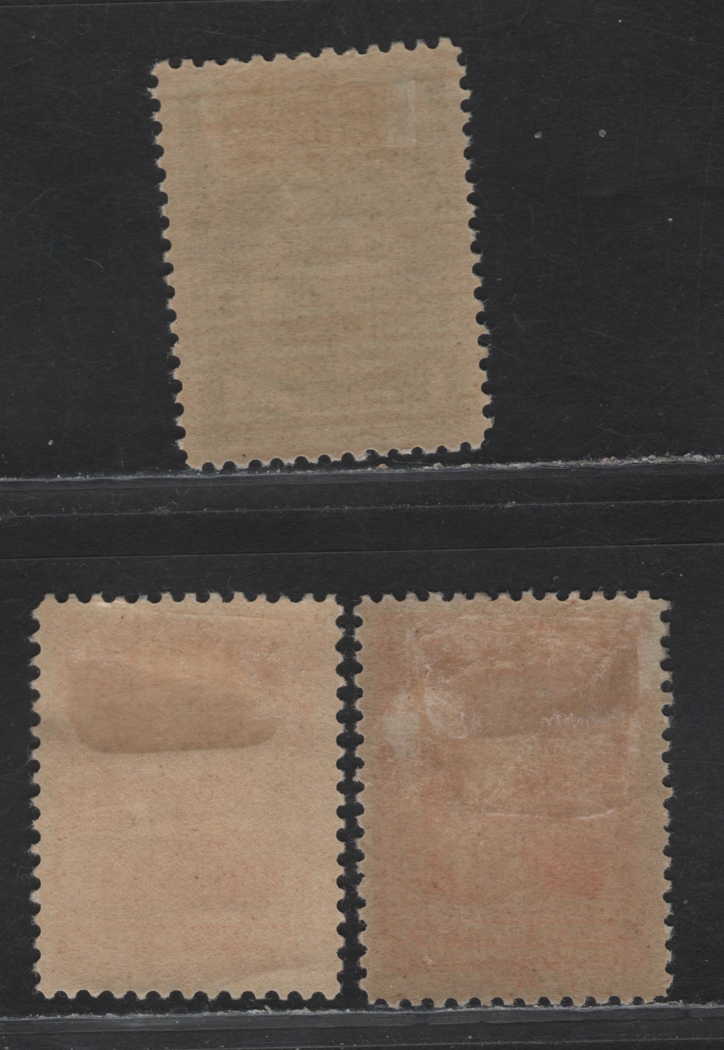 Lot 104 Newfoundland #80,81,82, 1897-1901 Royal Family Issue, 3 VFOG Singles 1c Yellow Green On Paper ABNN-J, 2c Orange On Paper ABNN-K, 2c Vermilion On ABNN-O, Perf 12,11.75,12