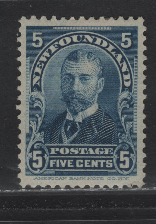 Lot 107 Newfoundland #85 5c Blue, 1897-1901 Royal Family Issue, A FOG Single On ABNN-F, Perf 11.75