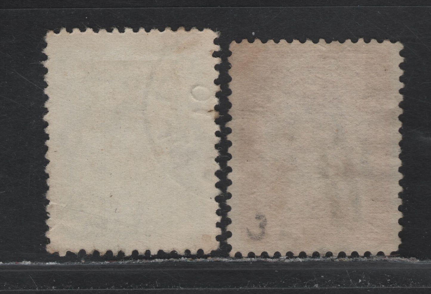 Lot 109 Newfoundland #86 2c Rose Carmine & Deep Green, 1908 Map Of Newfoundland Issue, 2 VF Used Singles On ABNN-N, Perf 12x11.9 & WM-A, Perf 11.75